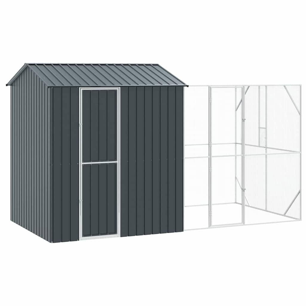 Vogelkäfig Anthrazit 418 x 210 x 247 cm Verzinkter Stahl