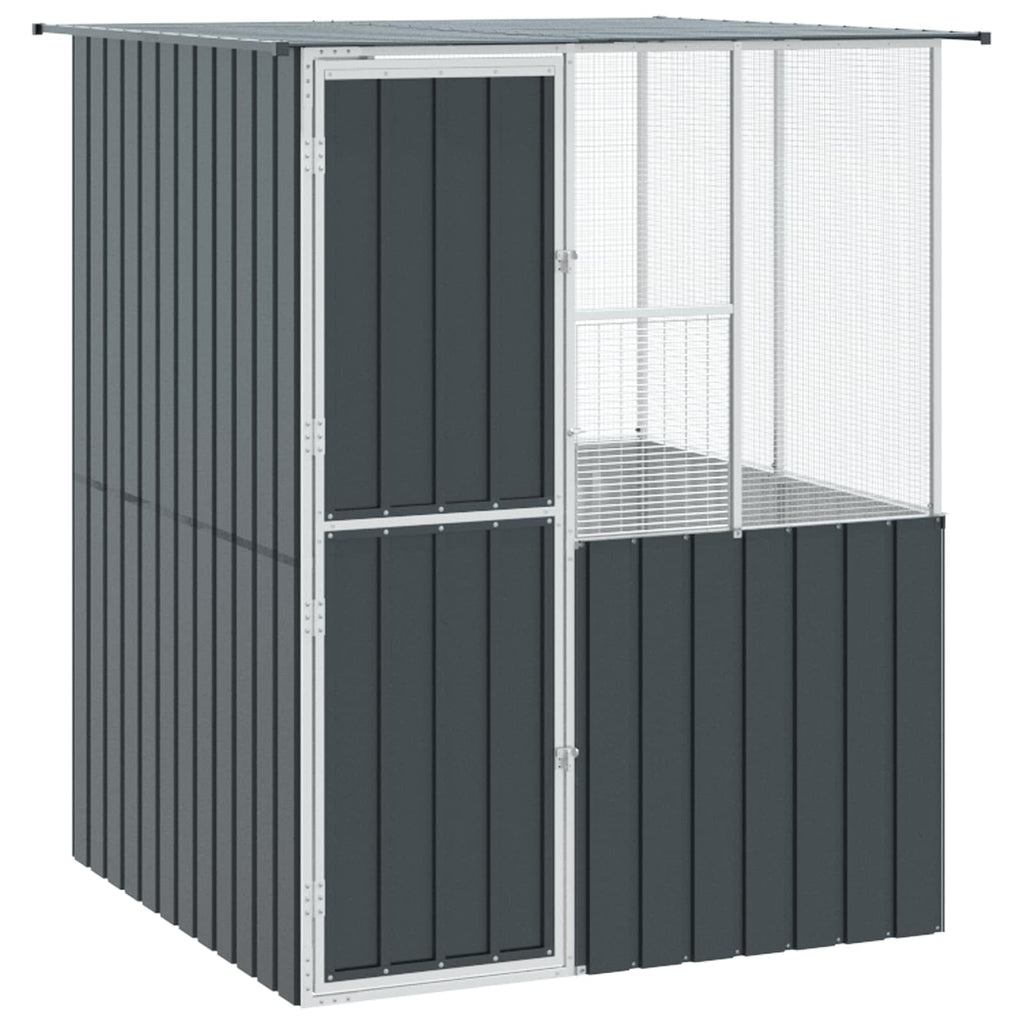 Vogelkäfig Anthrazit 165 x 165 x 200 cm Verzinkter Stahl