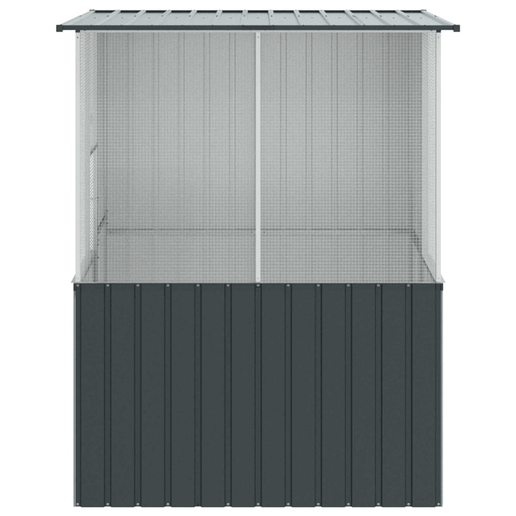 Vogelkäfig Anthrazit 165 x 165 x 200 cm Verzinkter Stahl