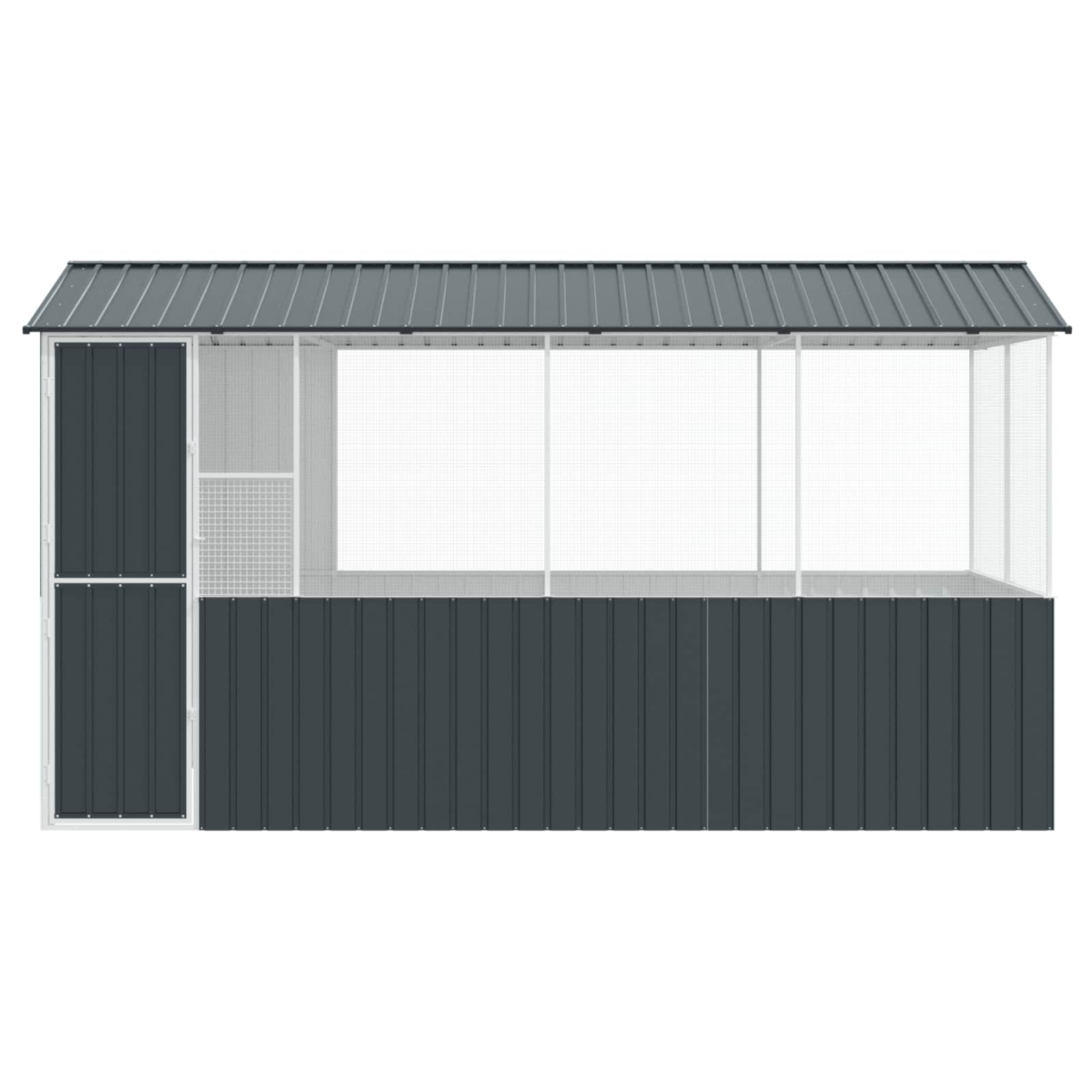 Vogelkäfig Anthrazit 410 x 210 x 230 cm Verzinkter Stahl