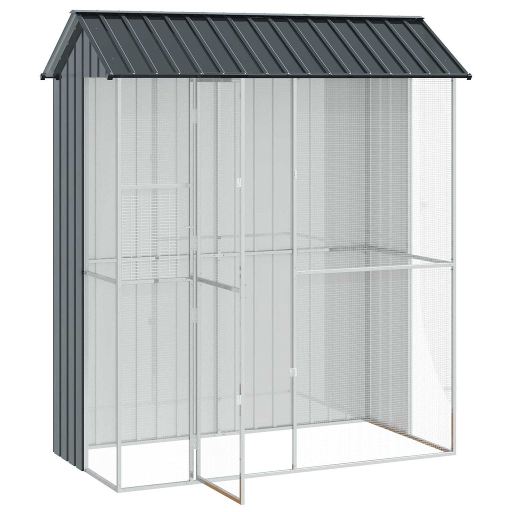 Vogelkäfig Anthrazit 215 x 110 x 247 cm Verzinkter Stahl