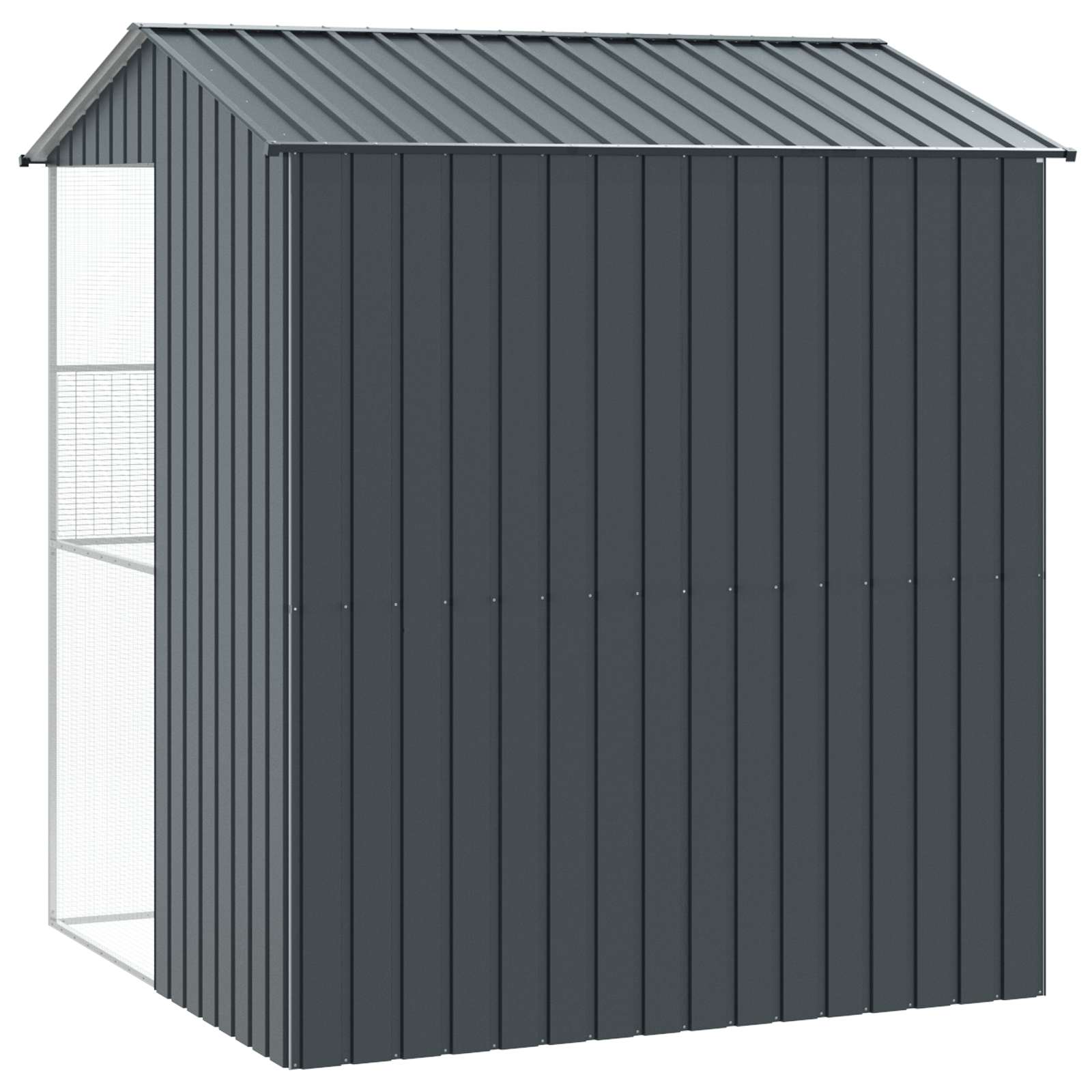Vogelkäfig Anthrazit 215 x 210 x 247 cm Verzinkter Stahl