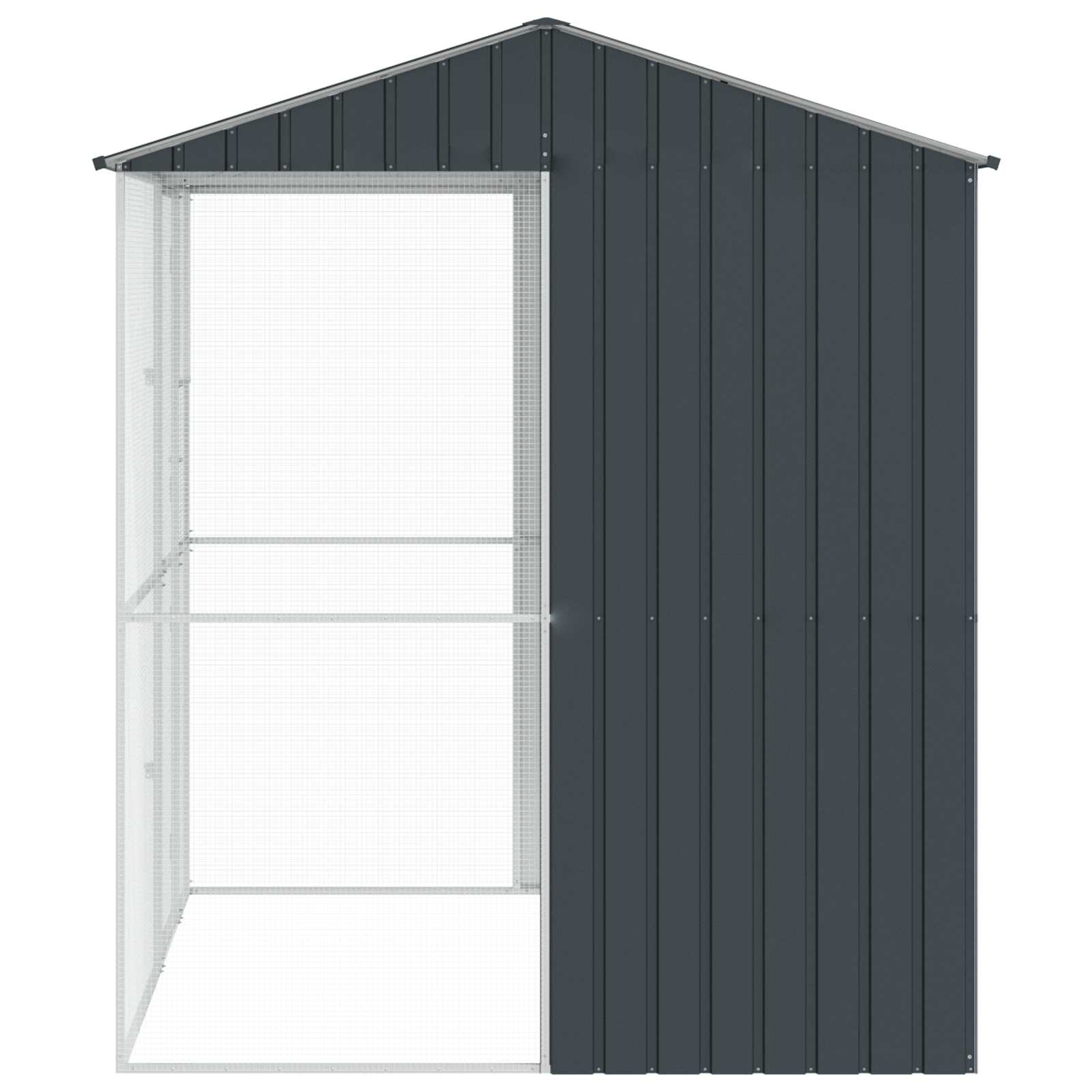 Vogelkäfig Anthrazit 215 x 210 x 247 cm Verzinkter Stahl