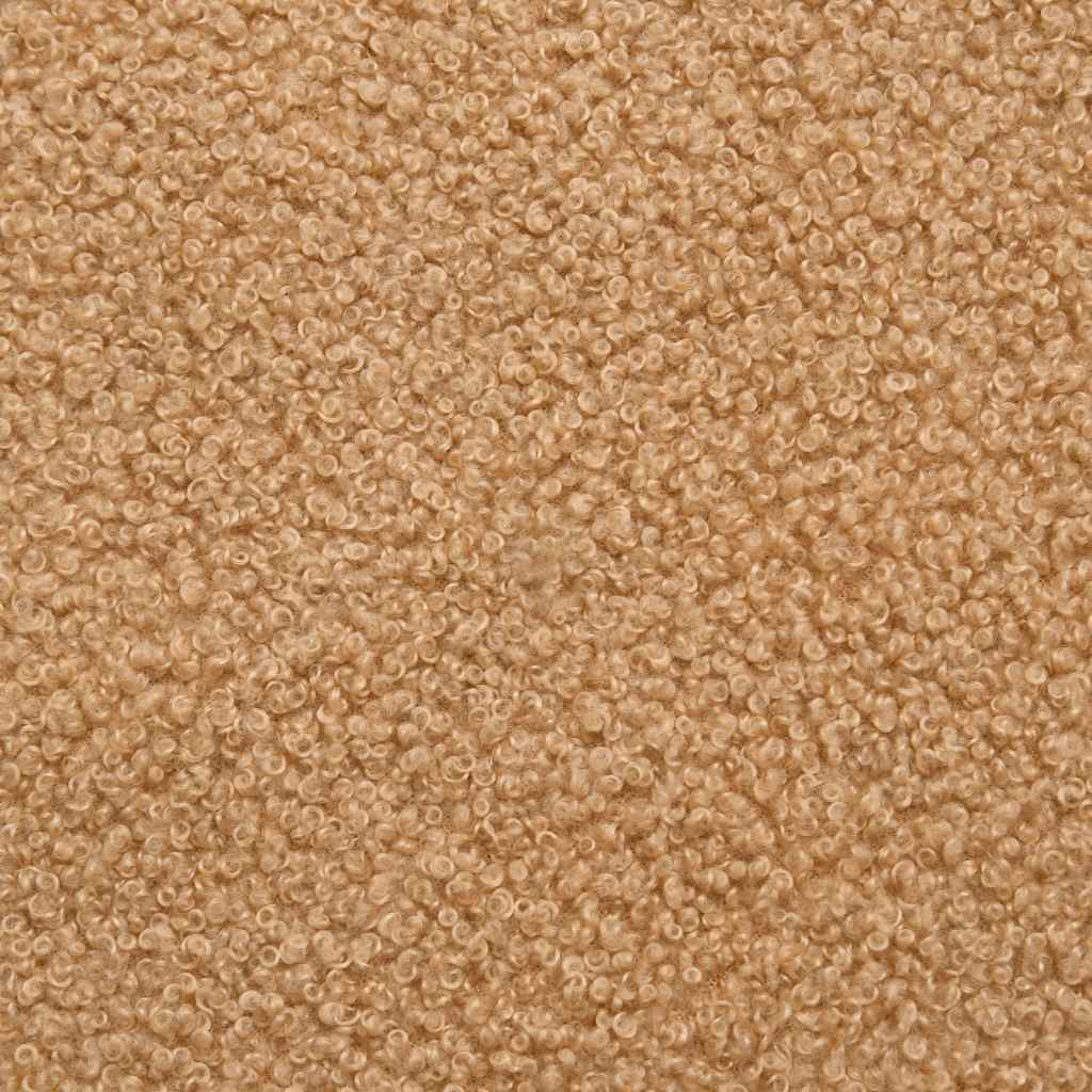 Bürodrehstuhl Beige Gelockter wollähnlicher Stoff