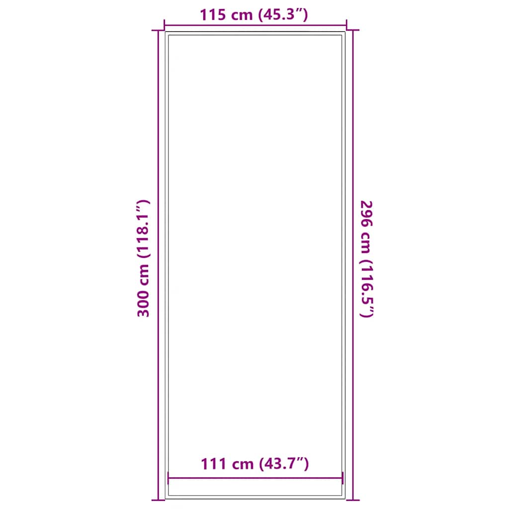 Fußmatte Anthrazit 115x300 cm
