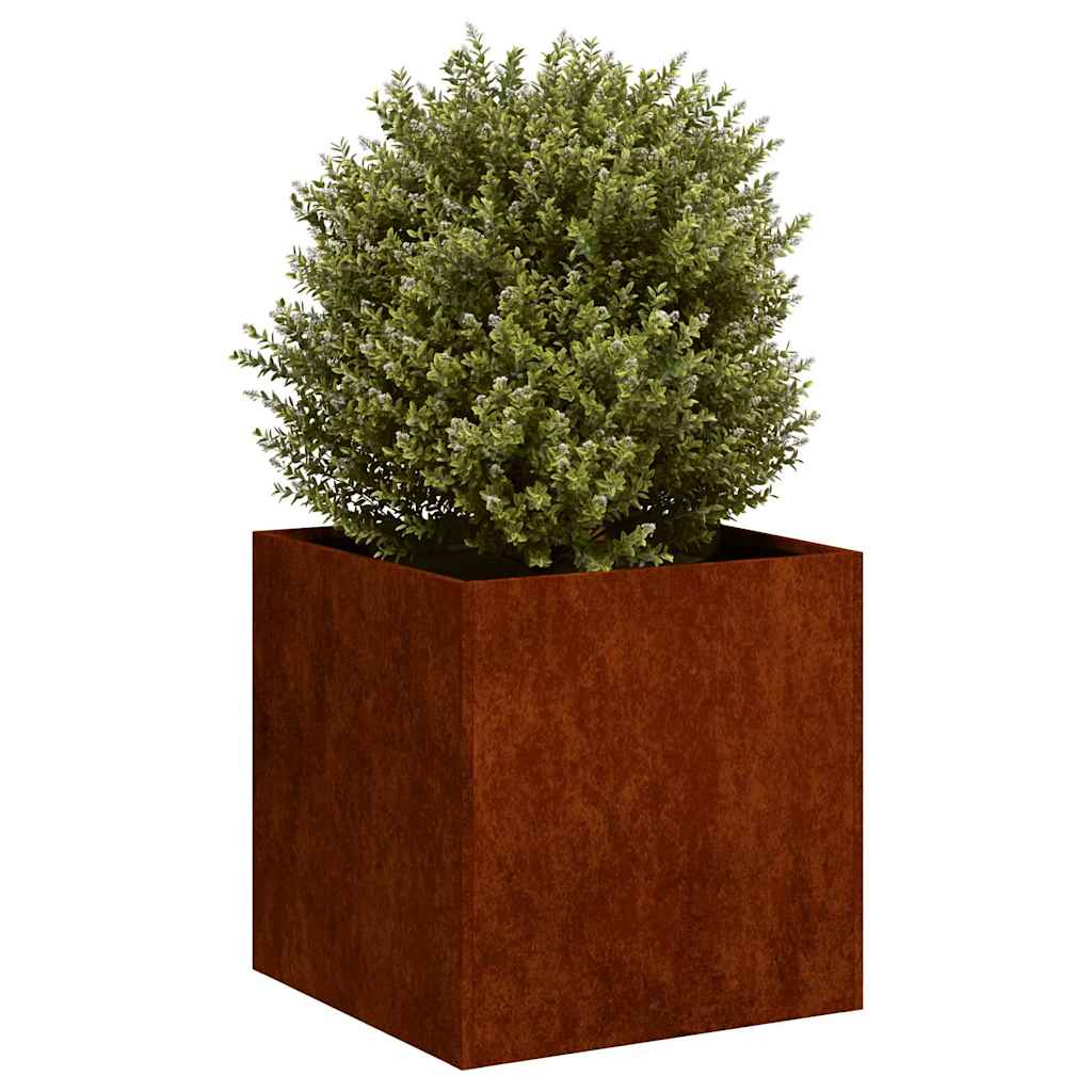 Pflanzkübel Rostig 40x40x40 cm Wetterfester Stahl