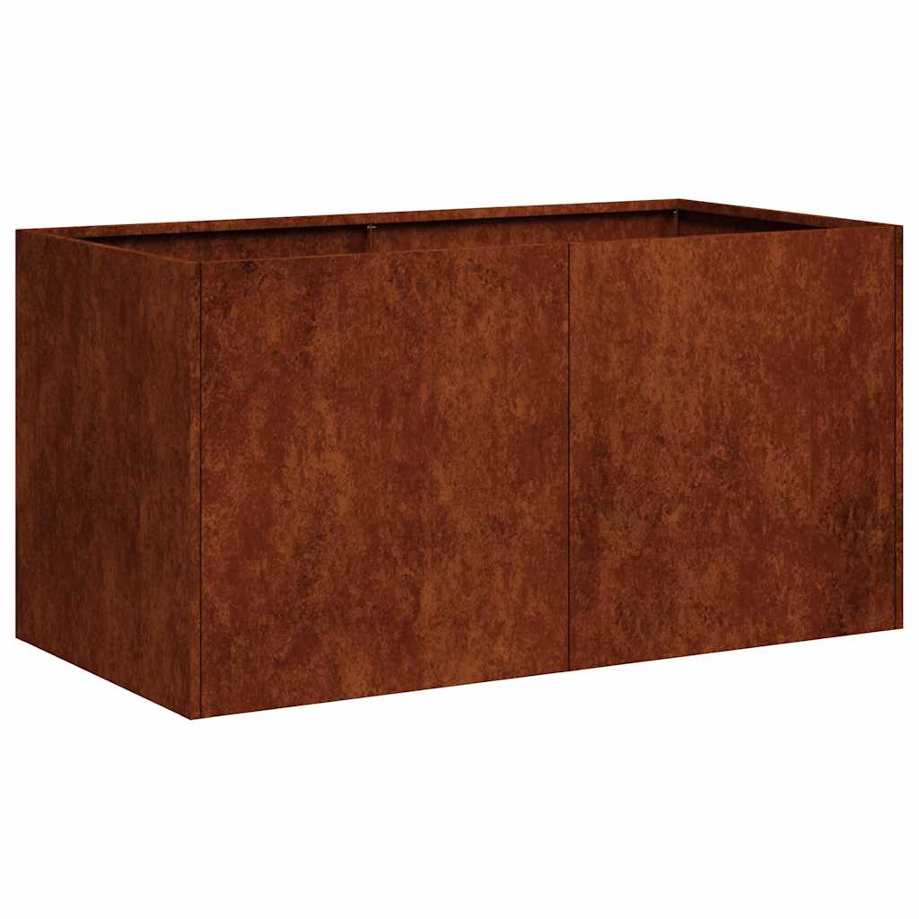 Pflanzkübel Rostig 80x40x40 cm Wetterfester Stahl