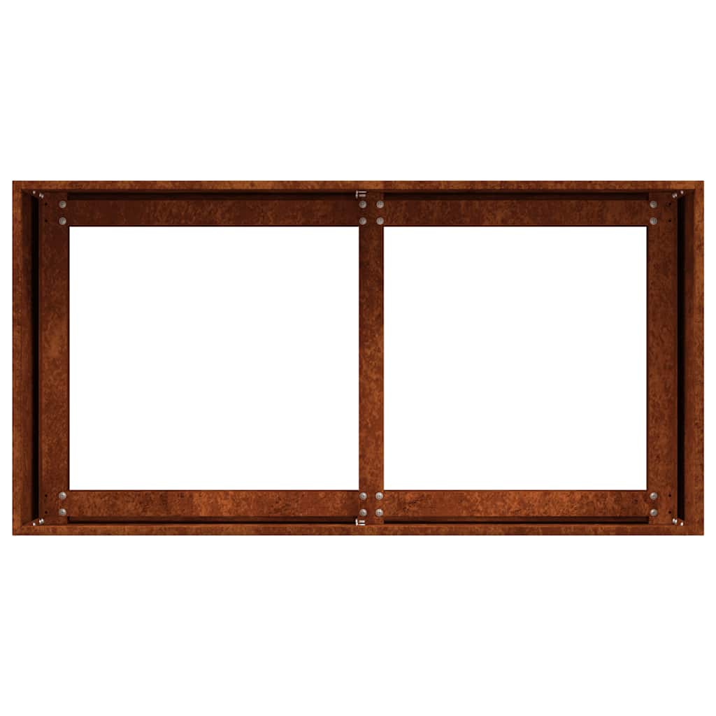 Pflanzkübel Rostig 80x40x40 cm Wetterfester Stahl