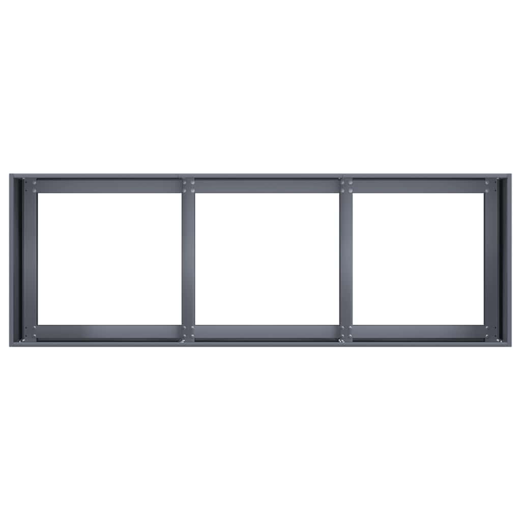 Pflanzgefäß Anthrazit 120 x 40 x 40 cm Kaltgewalzter Stahl