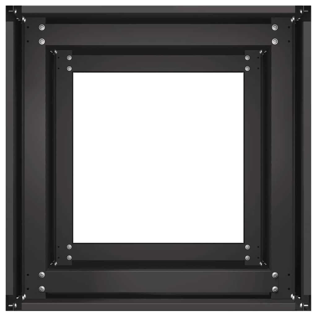 Pflanzkübel Schwarz 40x40x80 cm Kaltgewalzter Stahl