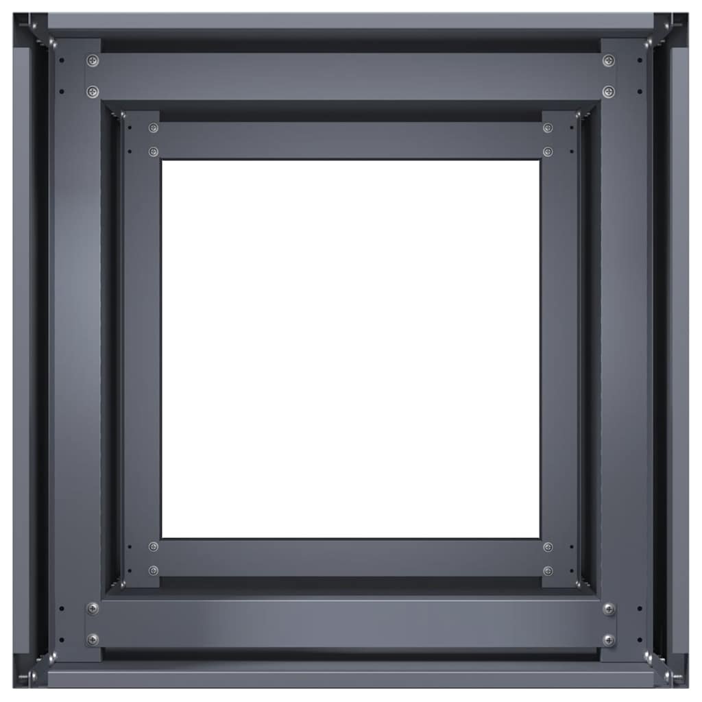 Pflanzkübel Anthrazit 40x40x80 cm Kaltgewalzter Stahl