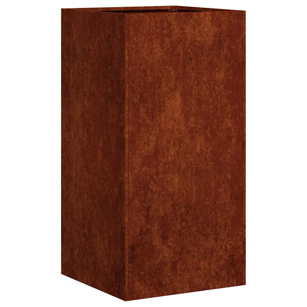 Pflanzkübel Rostig 40x40x80 cm Wetterfester Stahl