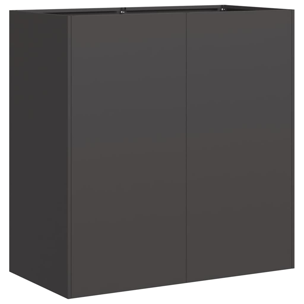 Pflanzkübel Schwarz 80x40x80 cm Kaltgewalzter Stahl