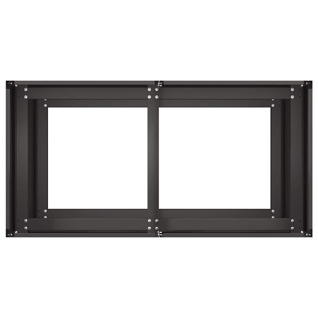 Pflanzkübel Schwarz 80x40x80 cm Kaltgewalzter Stahl