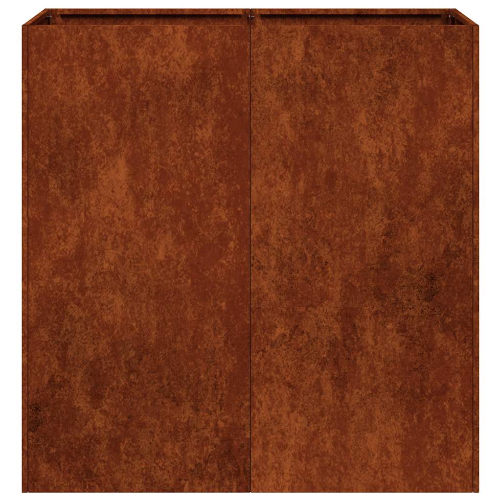 Pflanzkübel Rostig 80x40x80 cm Wetterfester Stahl