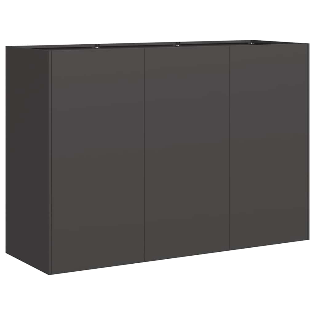 Pflanzkübel Schwarz 120x40x80 cm Kaltgewalzter Stahl