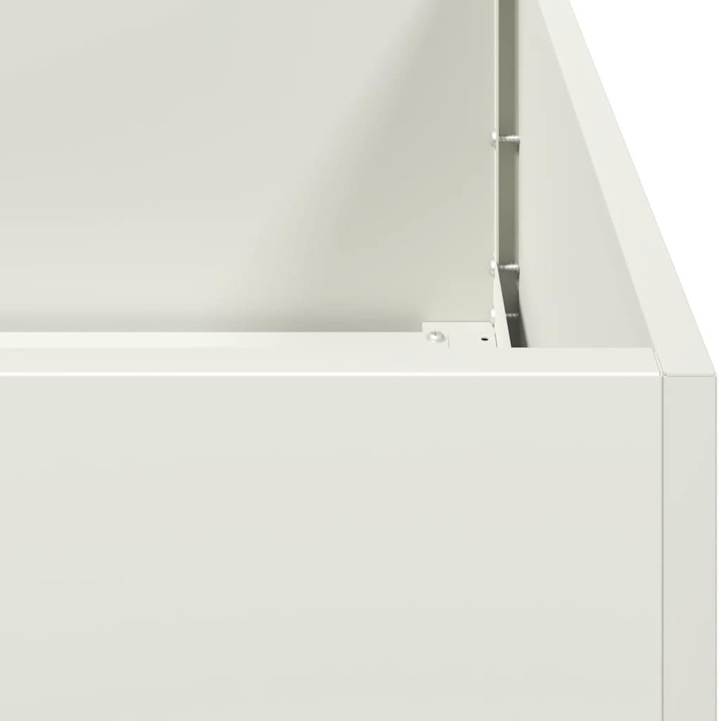 Pflanzkübel Weiß 120x40x80 cm Kaltgewalzter Stahl
