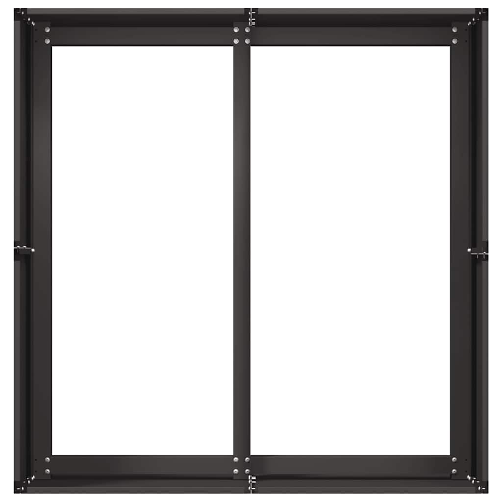 Pflanzkübel Schwarz 80x80x40 cm Kaltgewalzter Stahl