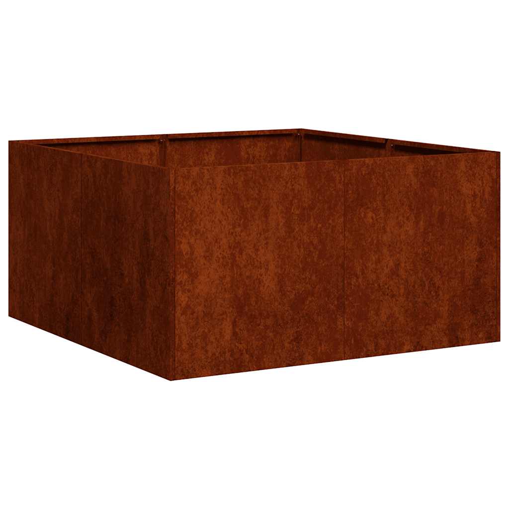 Pflanzkübel Rostig 80x80x40 cm Wetterfester Stahl