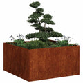 Pflanzkübel Rostig 80x80x40 cm Wetterfester Stahl