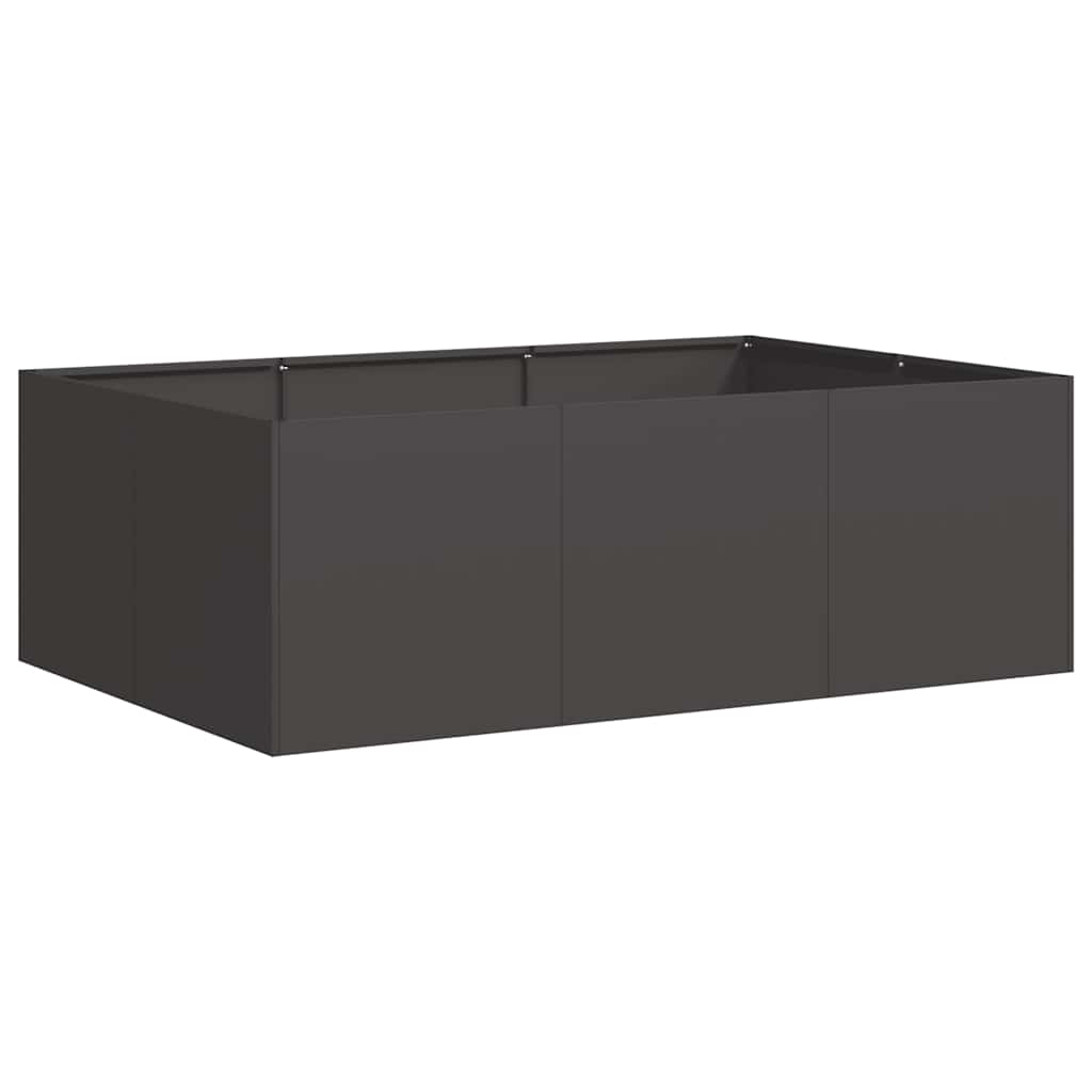 Pflanzkübel Schwarz 120x80x40 cm Stahl