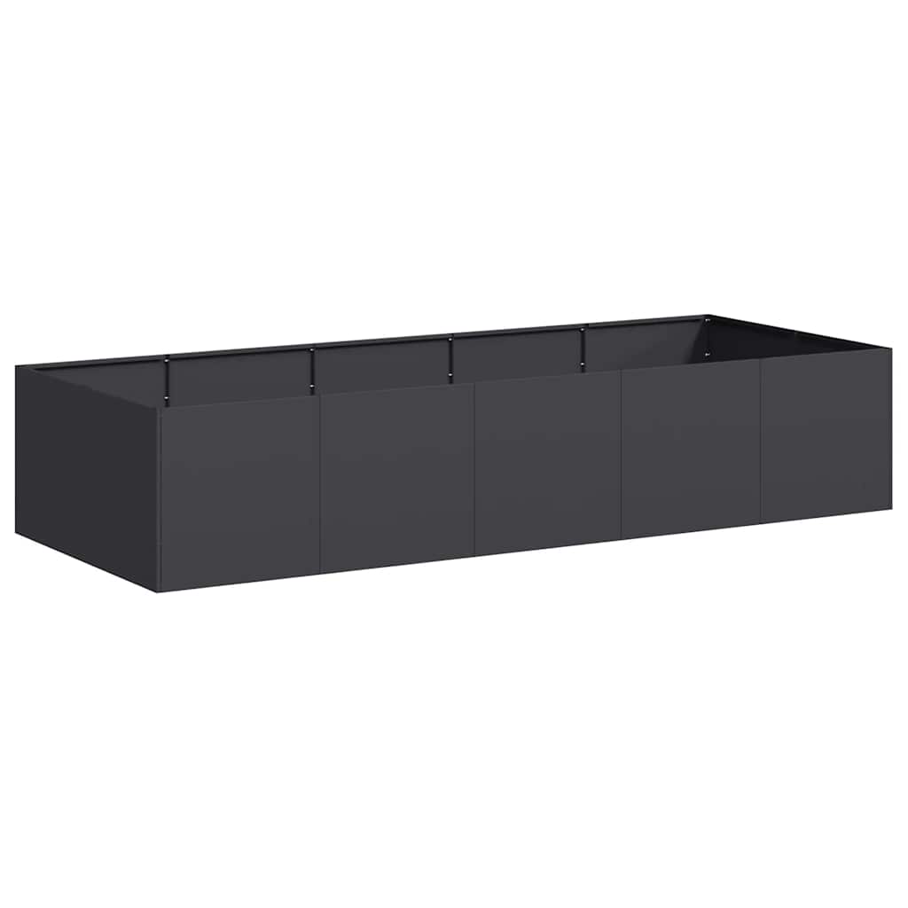 Pflanzgefäß Schwarz 200x80x40 cm Stahl