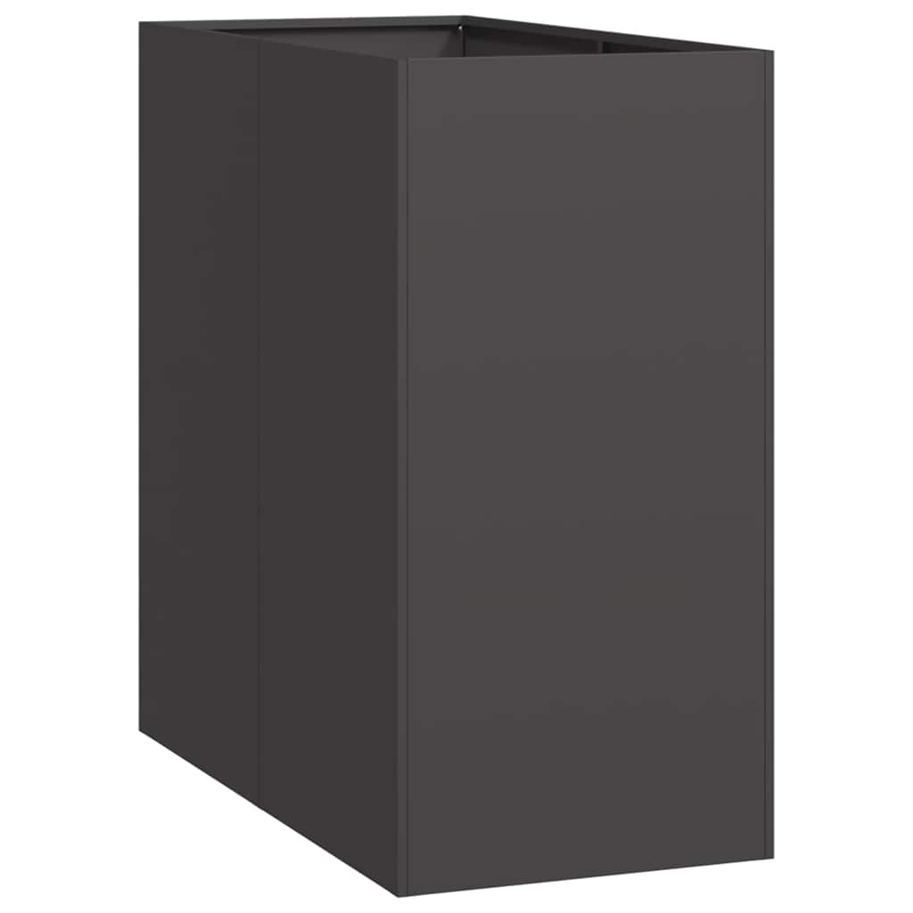 Pflanzkübel Schwarz 40x80x80 cm Stahl