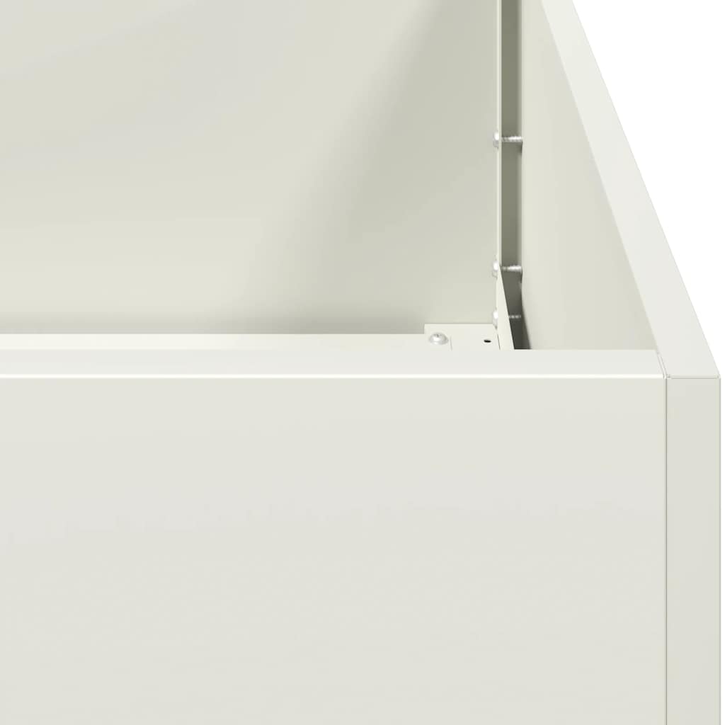 Pflanzgefäß Weiß 40x80x80 cm Stahl