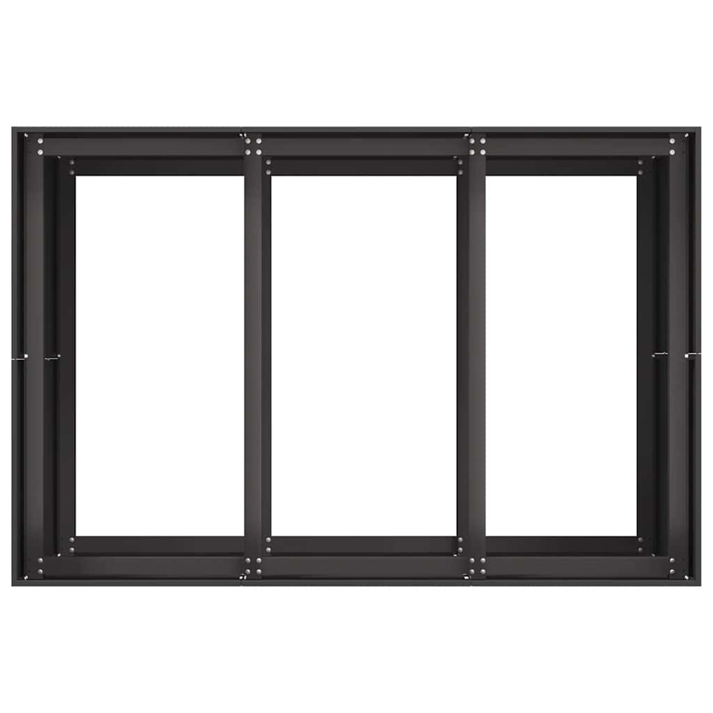 Pflanzkübel Schwarz 120x80x80 cm Stahl