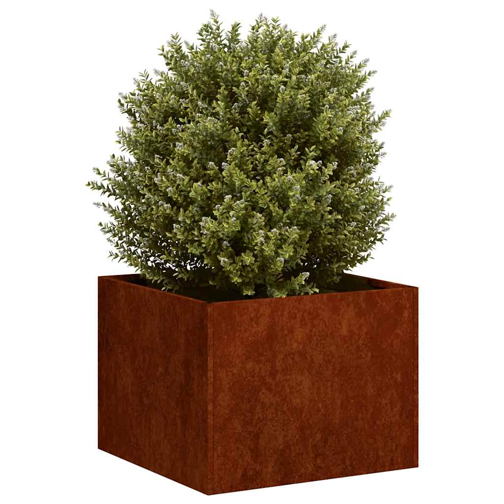 Pflanzkübel Rostig 40x40x30 cm Wetterfester Stahl