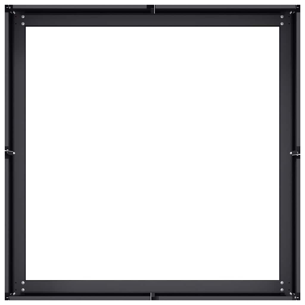 Pflanzkübel Schwarz 80x80x30 cm Stahl