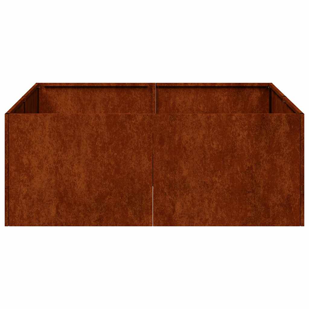 Pflanzkübel Rostig 80x80x30 cm Wetterfester Stahl