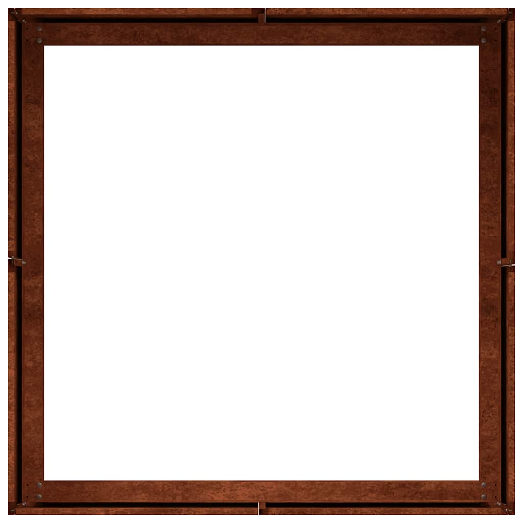 Pflanzkübel Rostig 80x80x30 cm Wetterfester Stahl