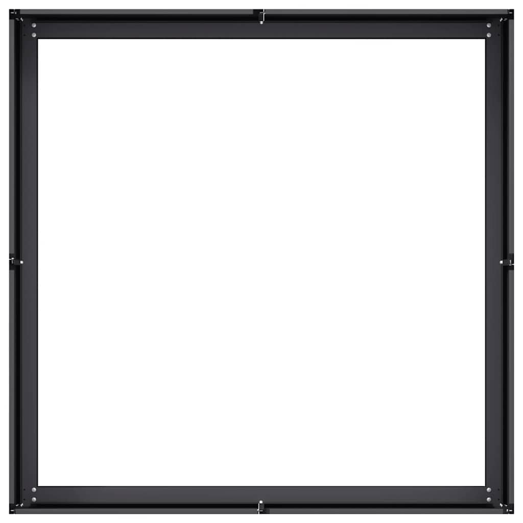Pflanzkübel Schwarz 100x100x30 cm Stahl