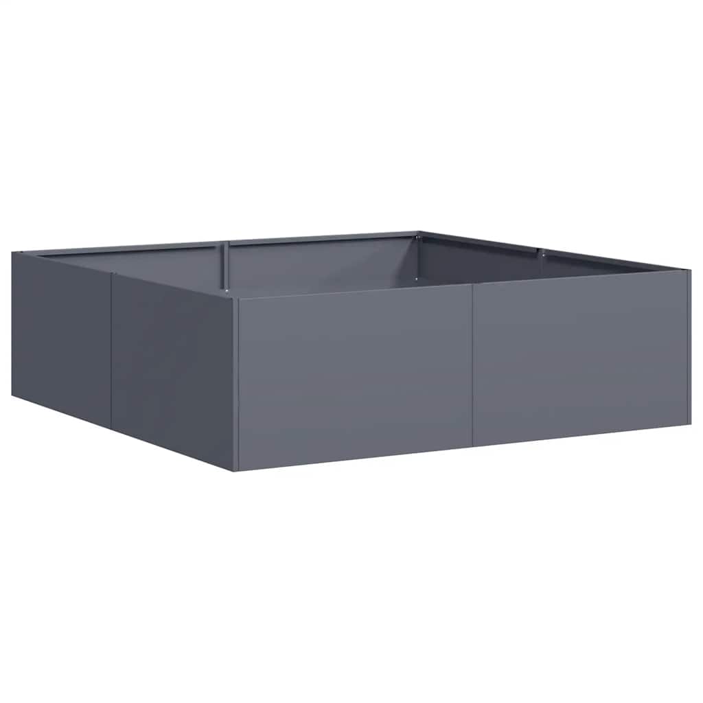 Pflanzkübel Anthrazit 100x100x30 cm Stahl
