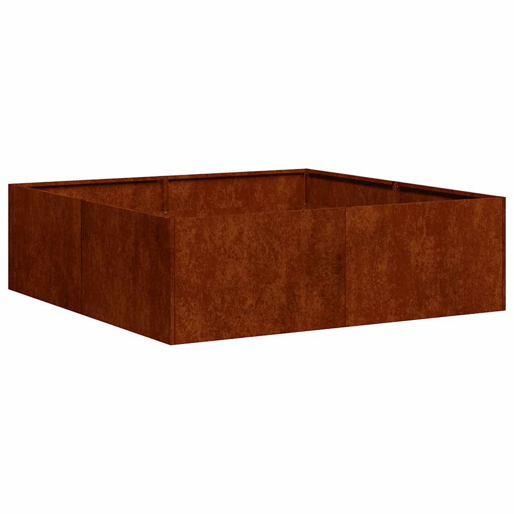 Pflanzkübel Rostig 100x100x30 cm Wetterfester Stahl