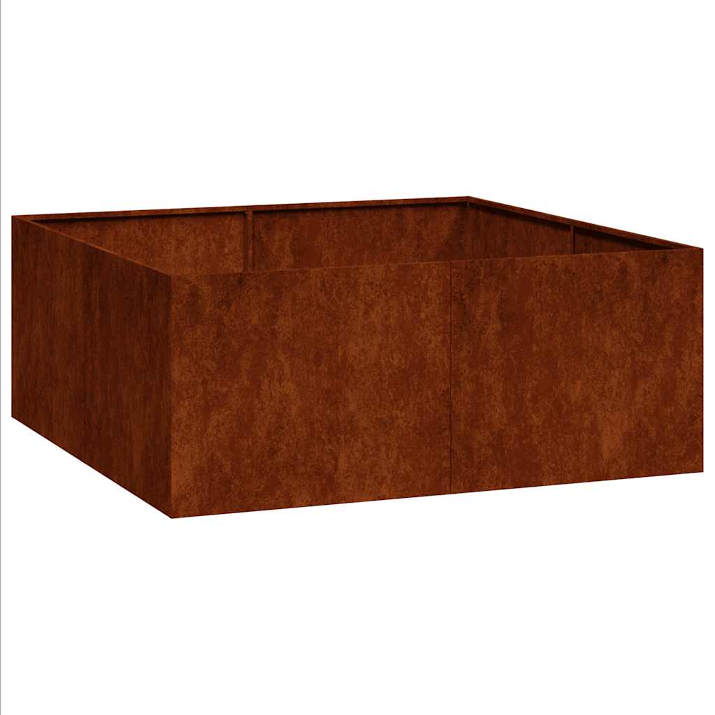 Pflanzkübel Rostig 100x100x40 cm Wetterfester Stahl