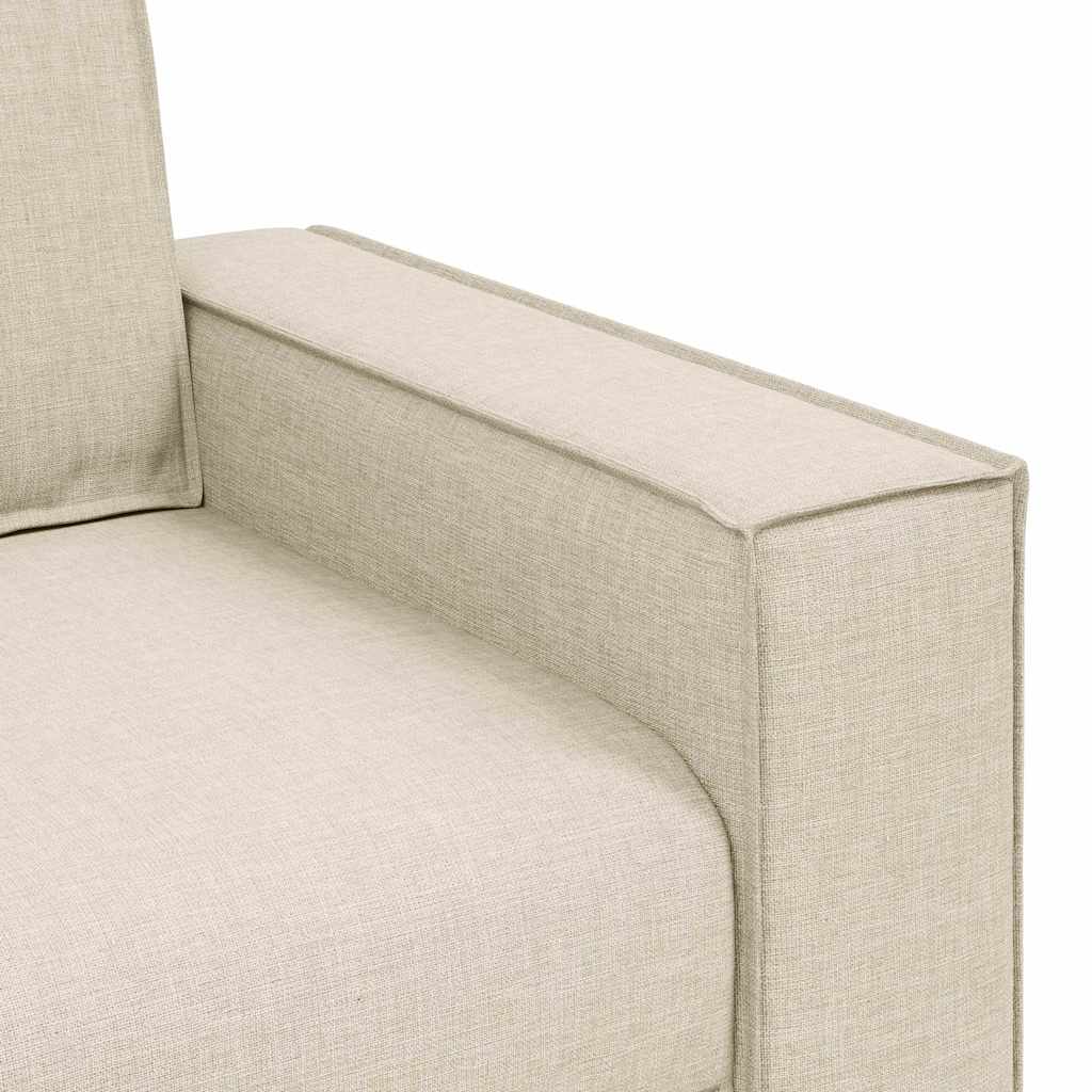 Sofa Set 3 pcs Beige 220 x 80 x 84 cm Leinenmischgewebe