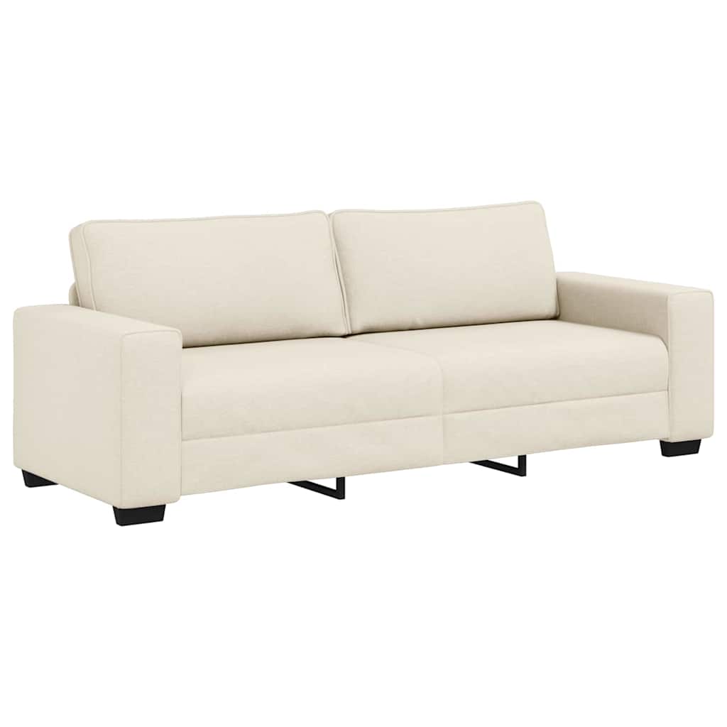 Sofa 3 pcs Beige 221 x 80 x 82 cm Leinenmischgewebe