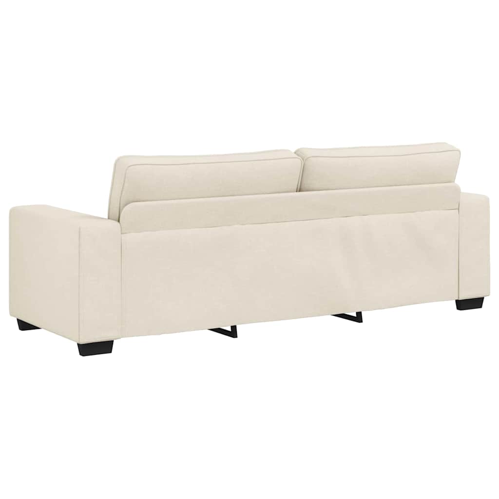 Sofa 3 pcs Beige 221 x 80 x 82 cm Leinenmischgewebe