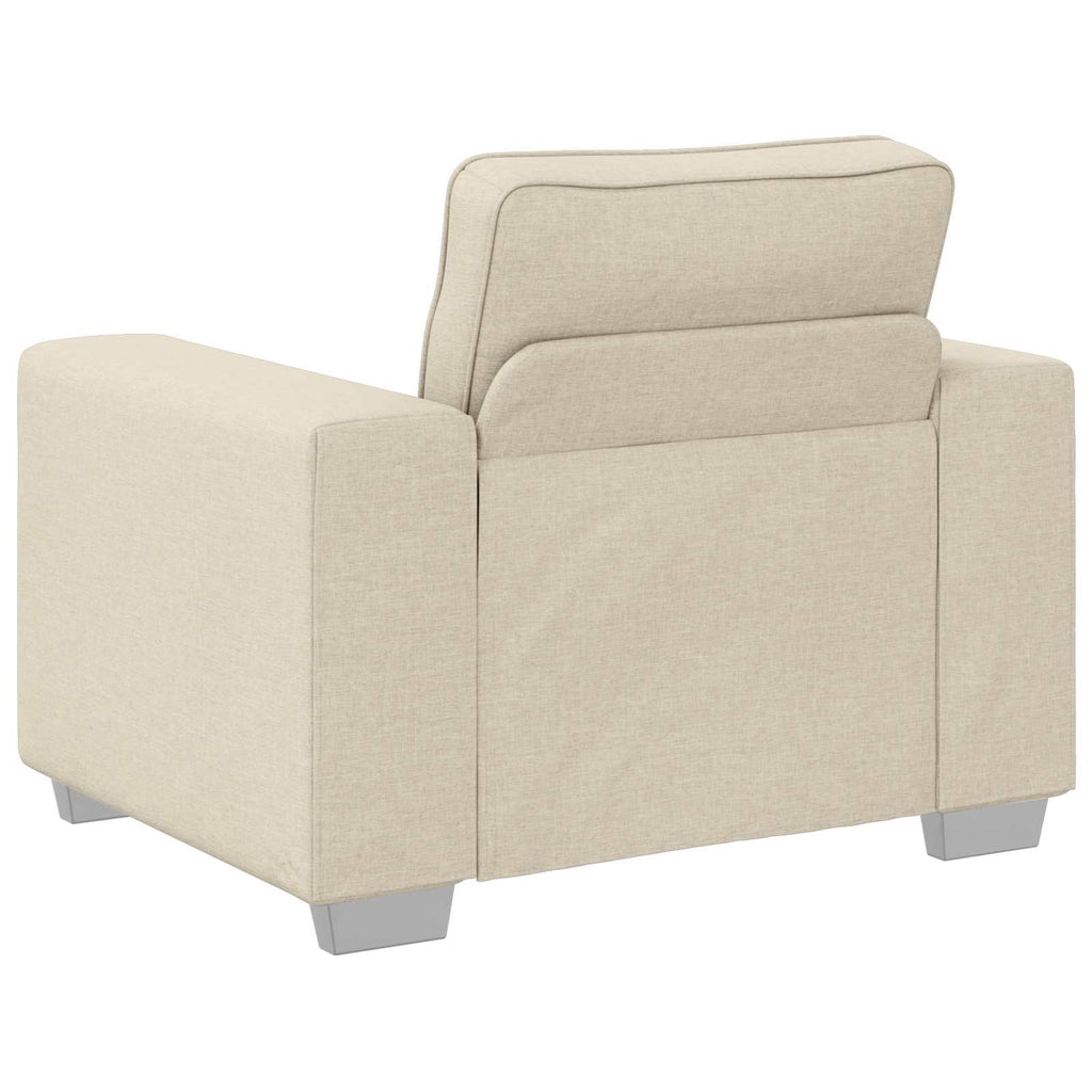 Sofa 3 pcs Beige 219 x 80 x 82 cm Leinenmischgewebe
