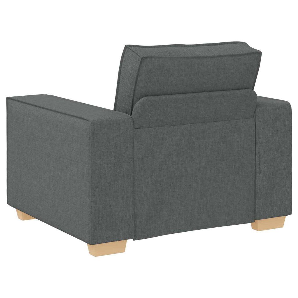 Sofa 3 pcs Dunkelgrau 220 x 80 x 84 cm Leinenmischgewebe