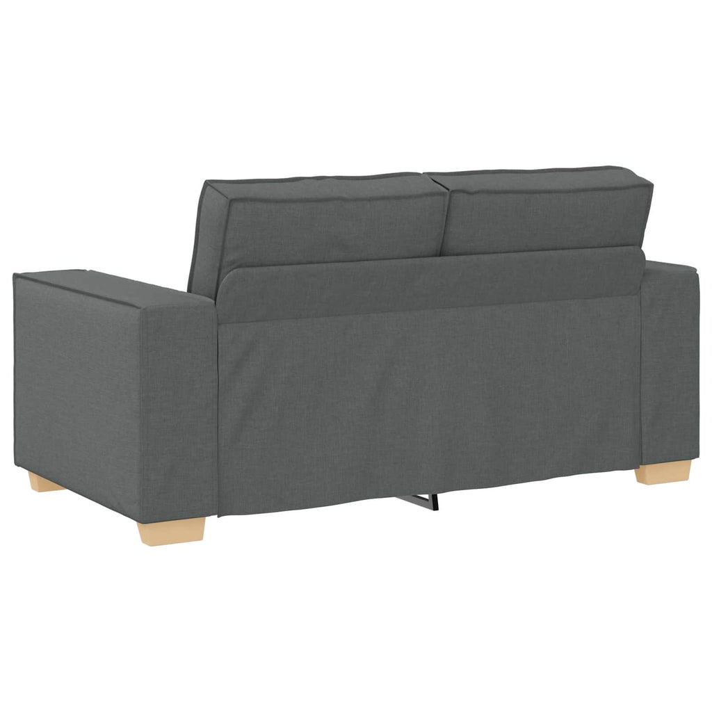 Sofa 3 pcs Dunkelgrau 220 x 80 x 84 cm Leinenmischgewebe