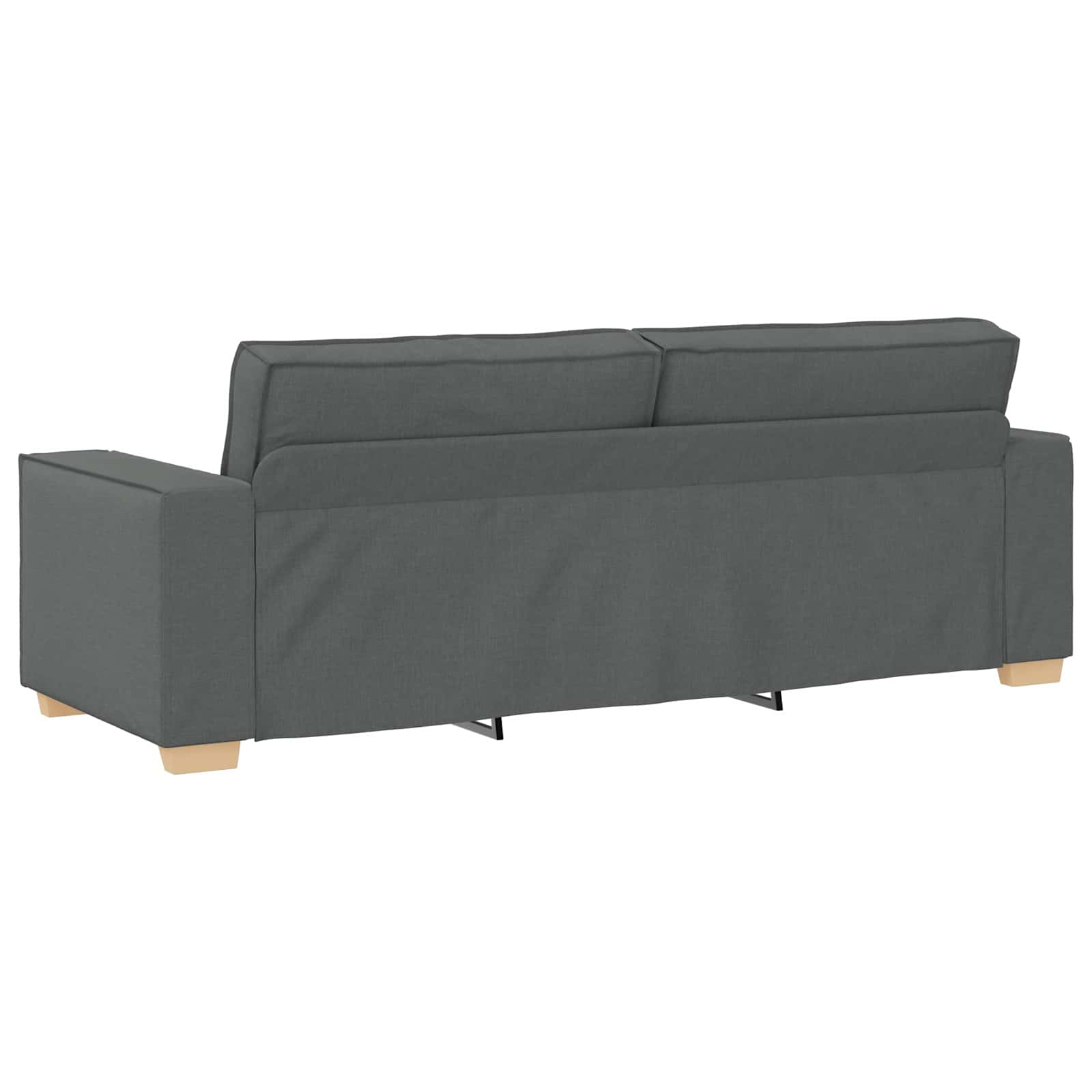 Sofa 3 pcs Dunkelgrau 220 x 80 x 84 cm Leinenmischgewebe