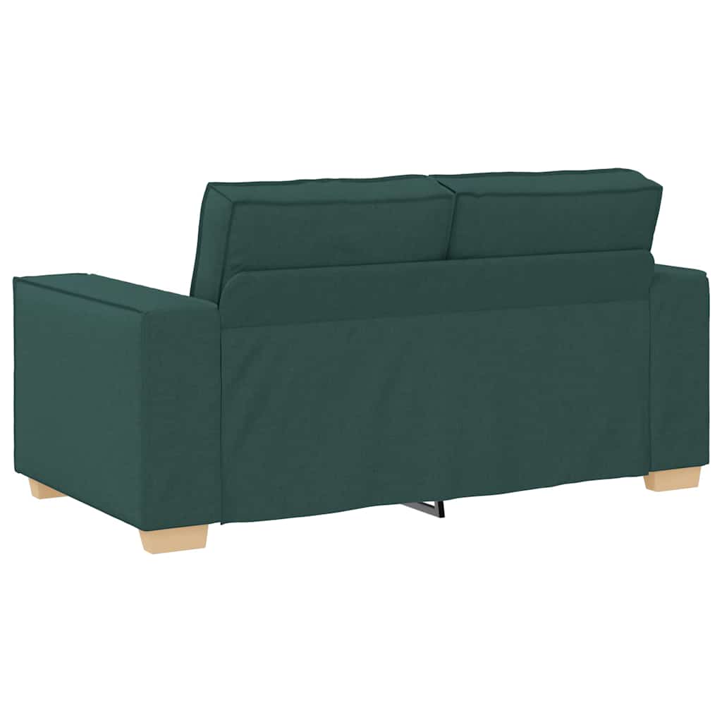 Sofa 3 pcs Dunkelgrün 220 x 80 x 84 cm Leinenmischgewebe