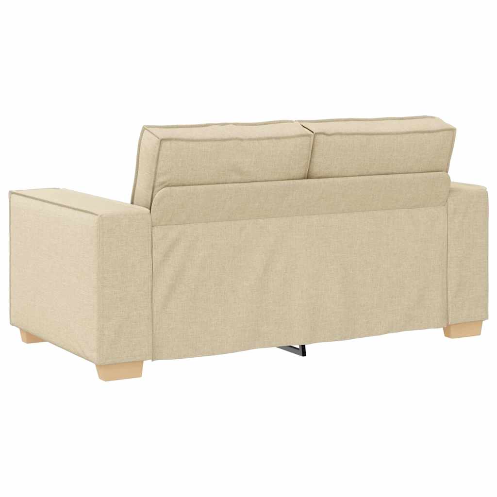 Sofa 3 pcs Creme 220 x 80 x 84 cm Leinenmischgewebe