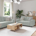 Sofa 3 pcs Hellgrau 220 x 80 x 84 cm Leinenmischgewebe
