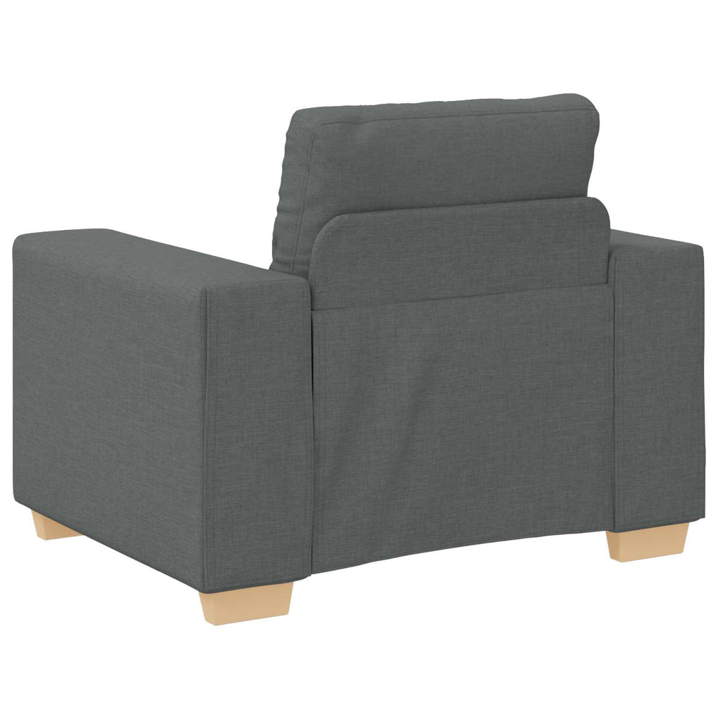 Sofa 3 pcs Dunkelgrau 221 x 80 x 80 cm Leinenmischgewebe
