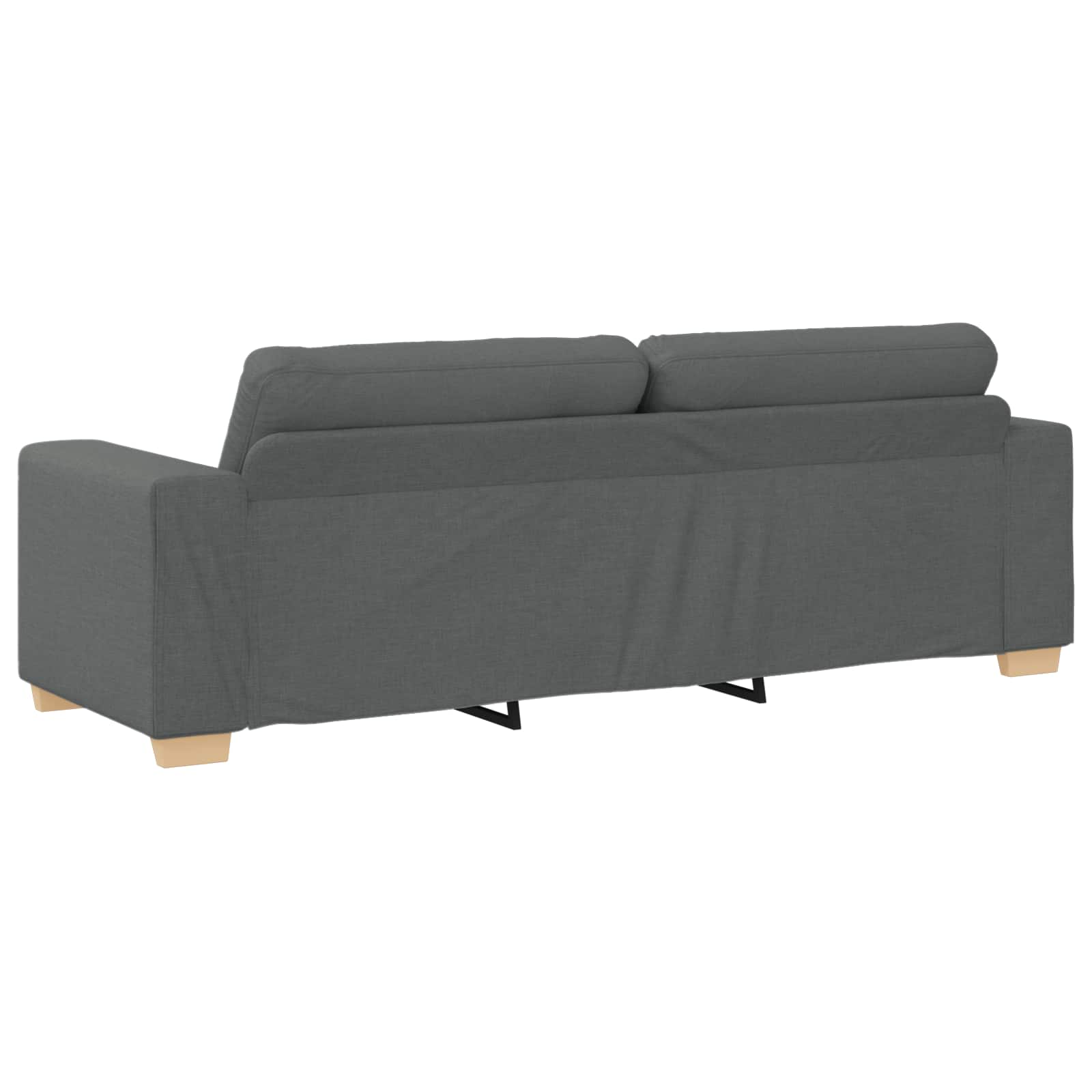 Sofa 3 pcs Dunkelgrau 221 x 80 x 80 cm Leinenmischgewebe