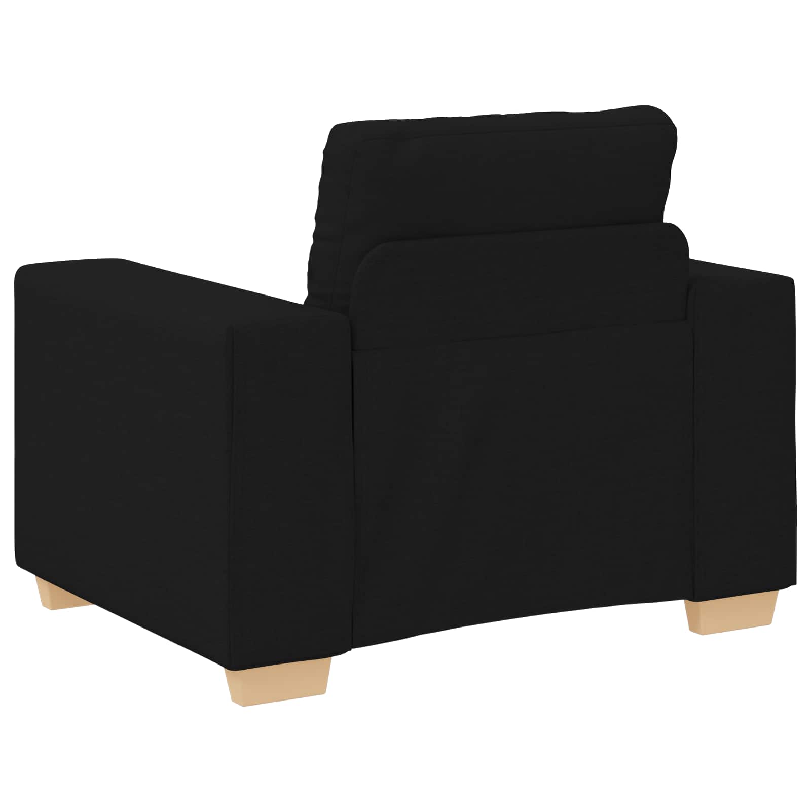 Sofa 3 pcs Schwarz 221 x 80 x 80 cm Leinenmischgewebe